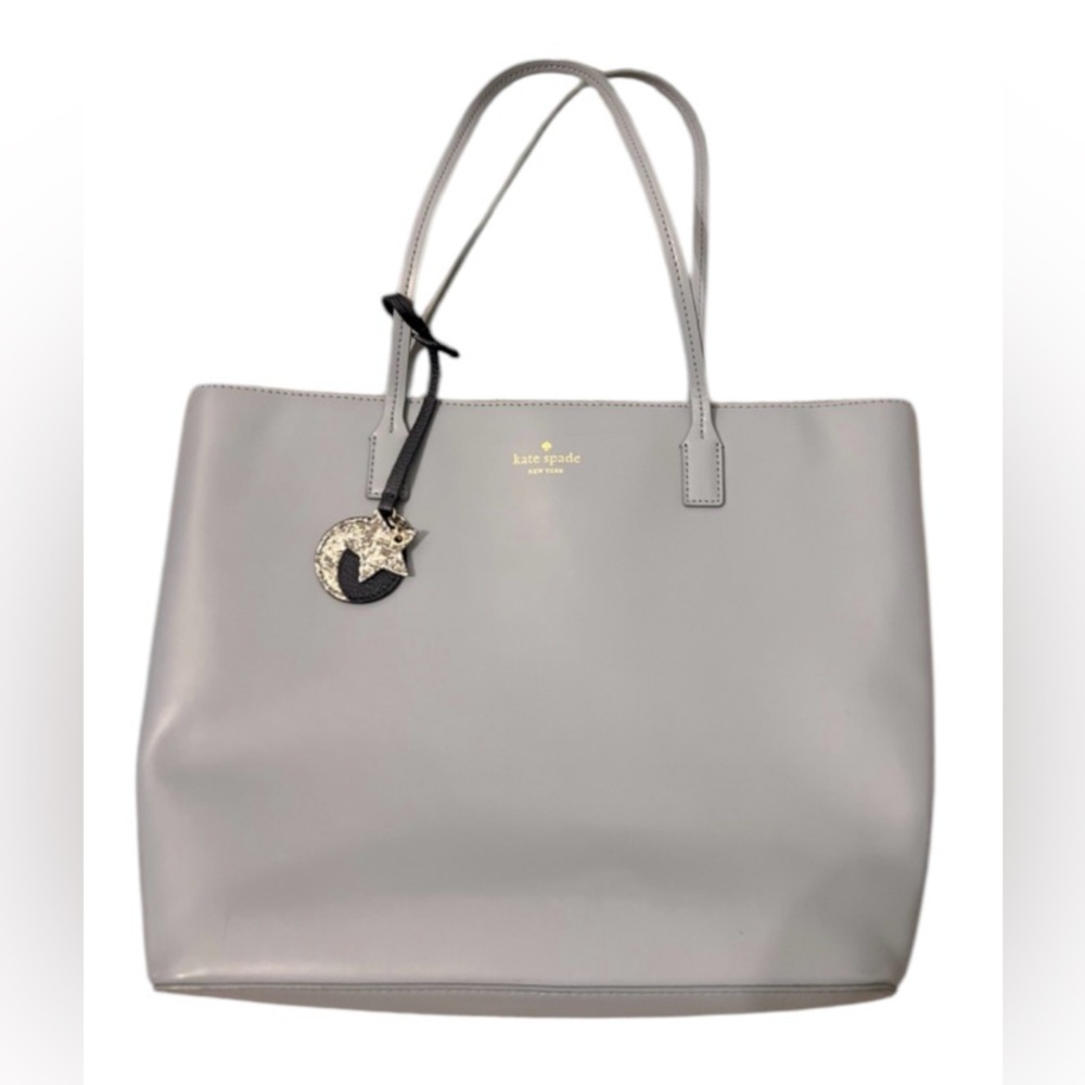 Kate Spade New York Moon Star dangle women’s leather light blue Tote handbag